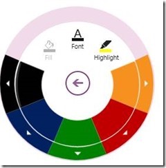 xamRadialMenu color wheel
