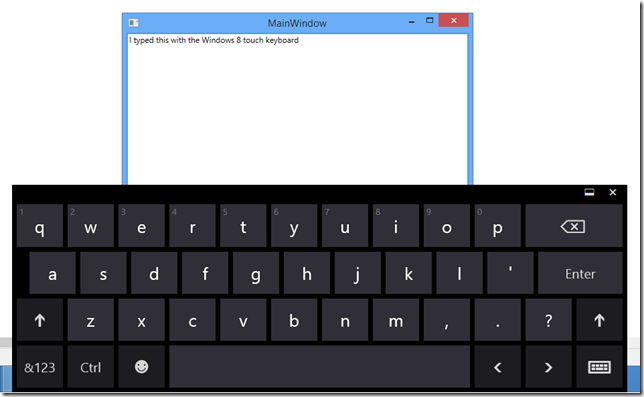 Windows 8 touch keyboard shown from WPF application