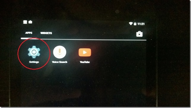 Nexus 7 settings