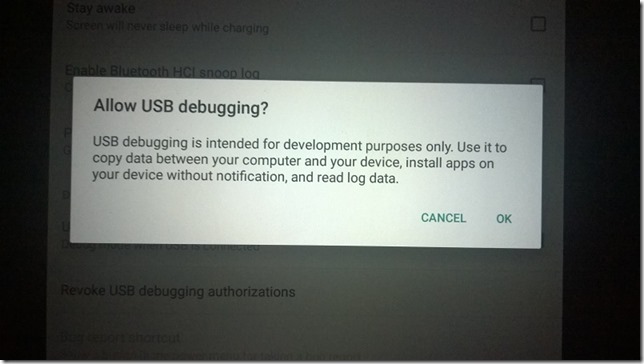 Nexus 7 allow USB debugging