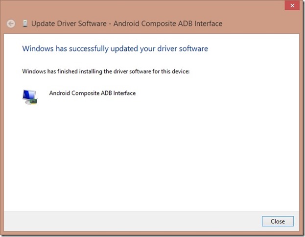 google usb driver install complete