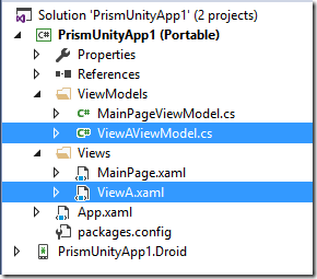Prism Template Pack - New View and ViewModel