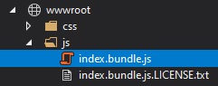 the generated index.bundle.js file